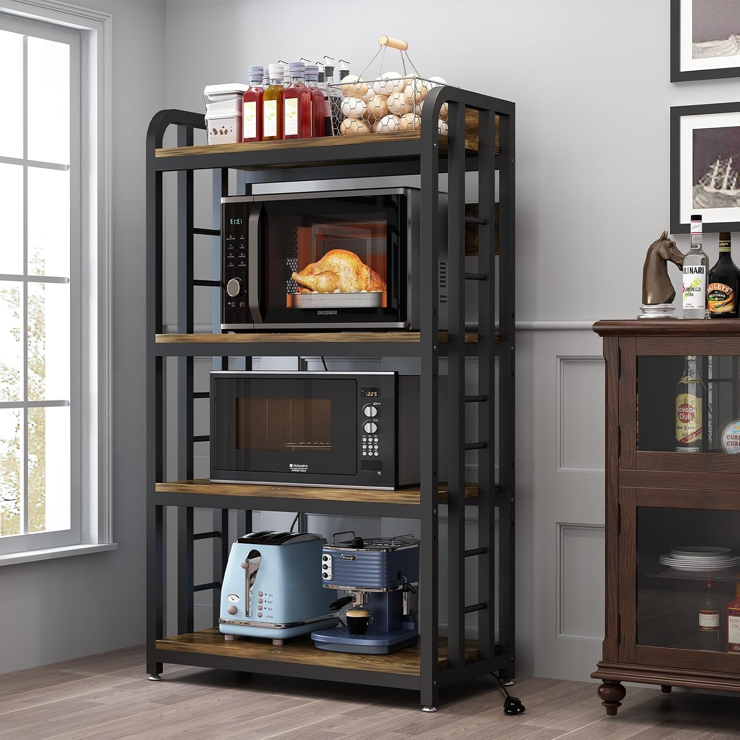 Kitchen Baker - 4 Tier Kitchen Bakers Rack With
