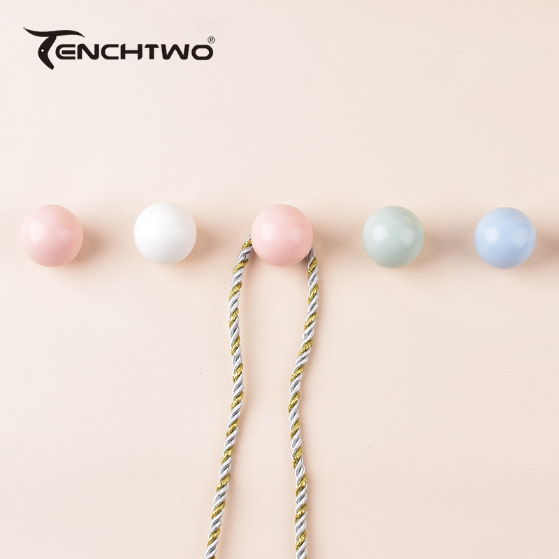 Kitchen Q - Round Ceramic Hook Clothes Hanger Hook