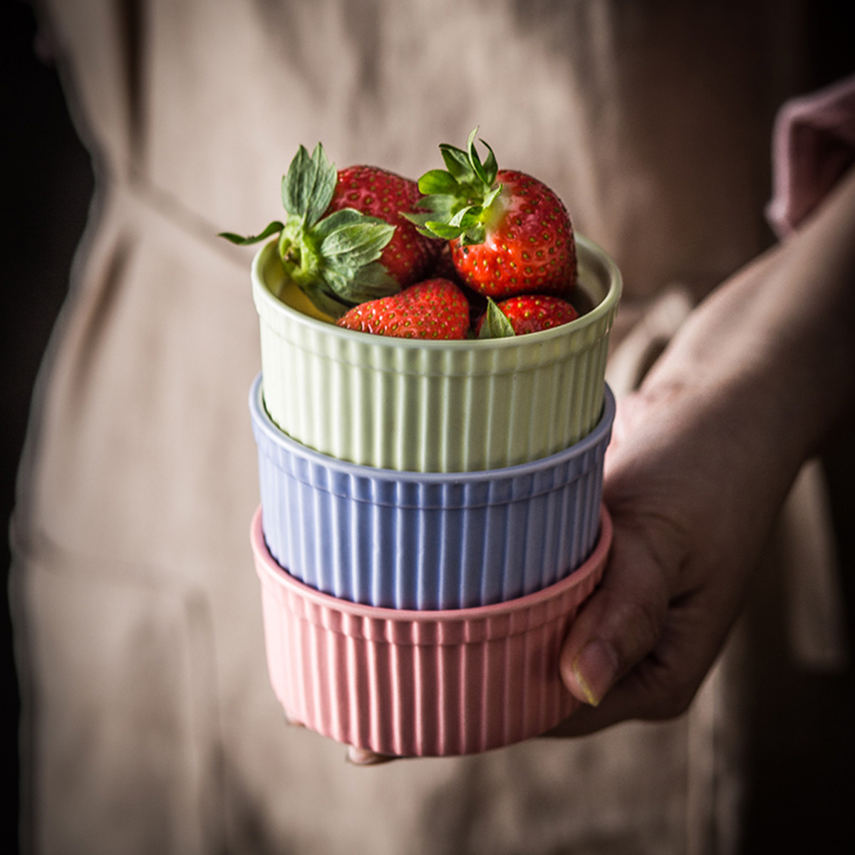 Kitchen Baking Bowls - Ceramic Baking Bowl with Lid Heat