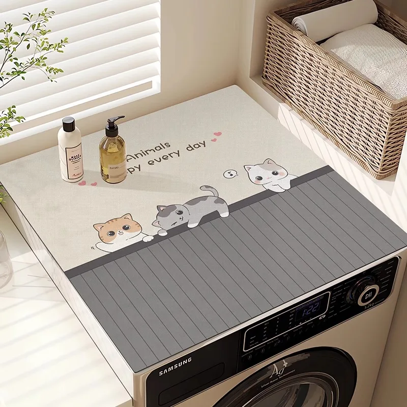 Kitchen Q - VIKAMA Minimalist Cartoon Washing Machine Cover
