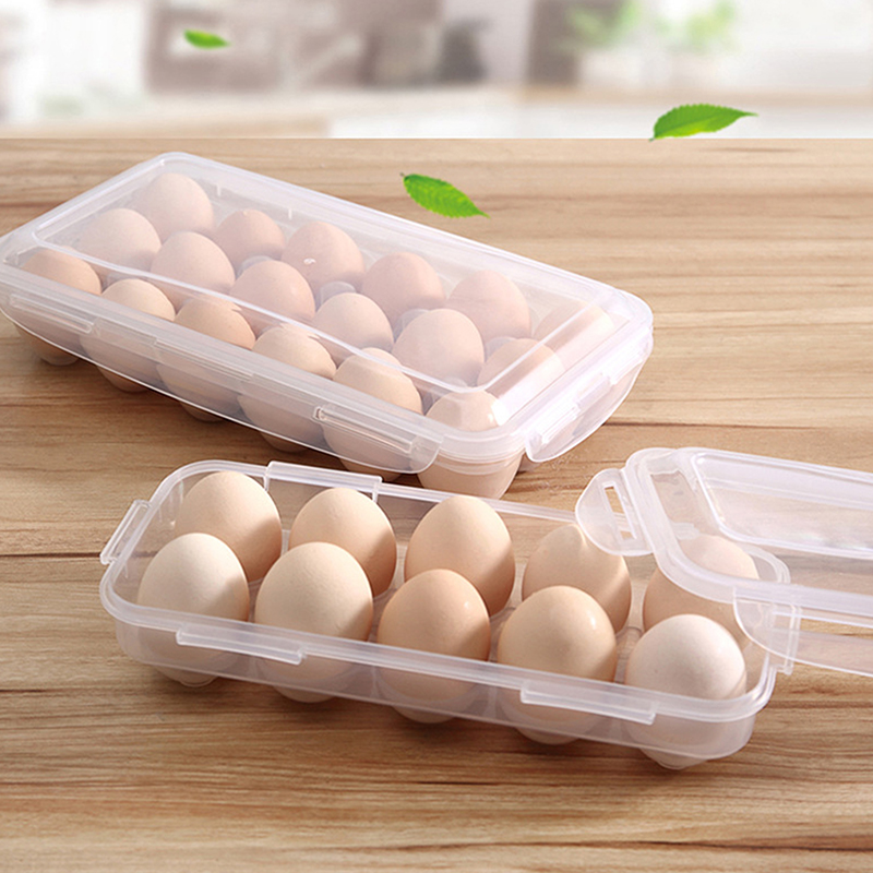 Kitchen Q - 1/2pc 10Grids Egg Storage Box with