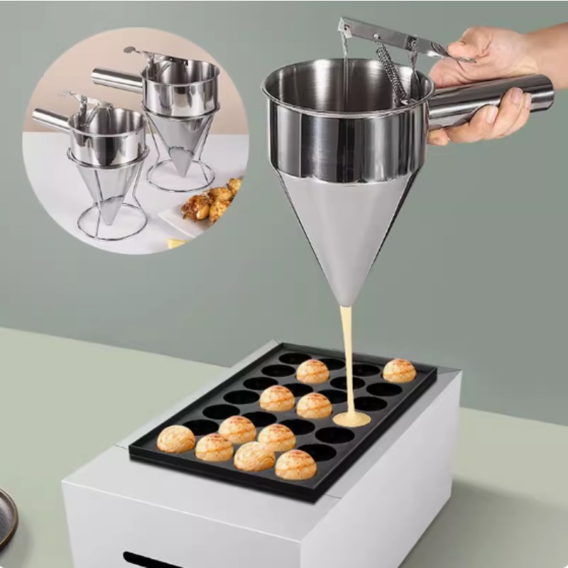 Kitchen Q - 600/1200ML Stainless Steel Liquid Funnel Dispenser,
