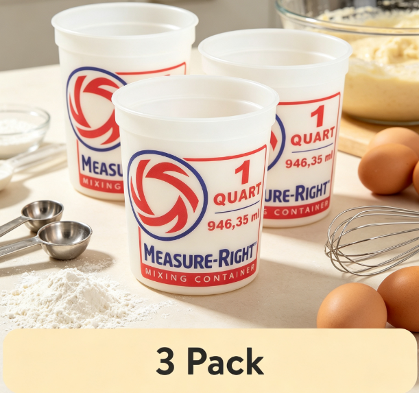 Baking In Kitchen - Round Plastic Mixing Container 1 Quart