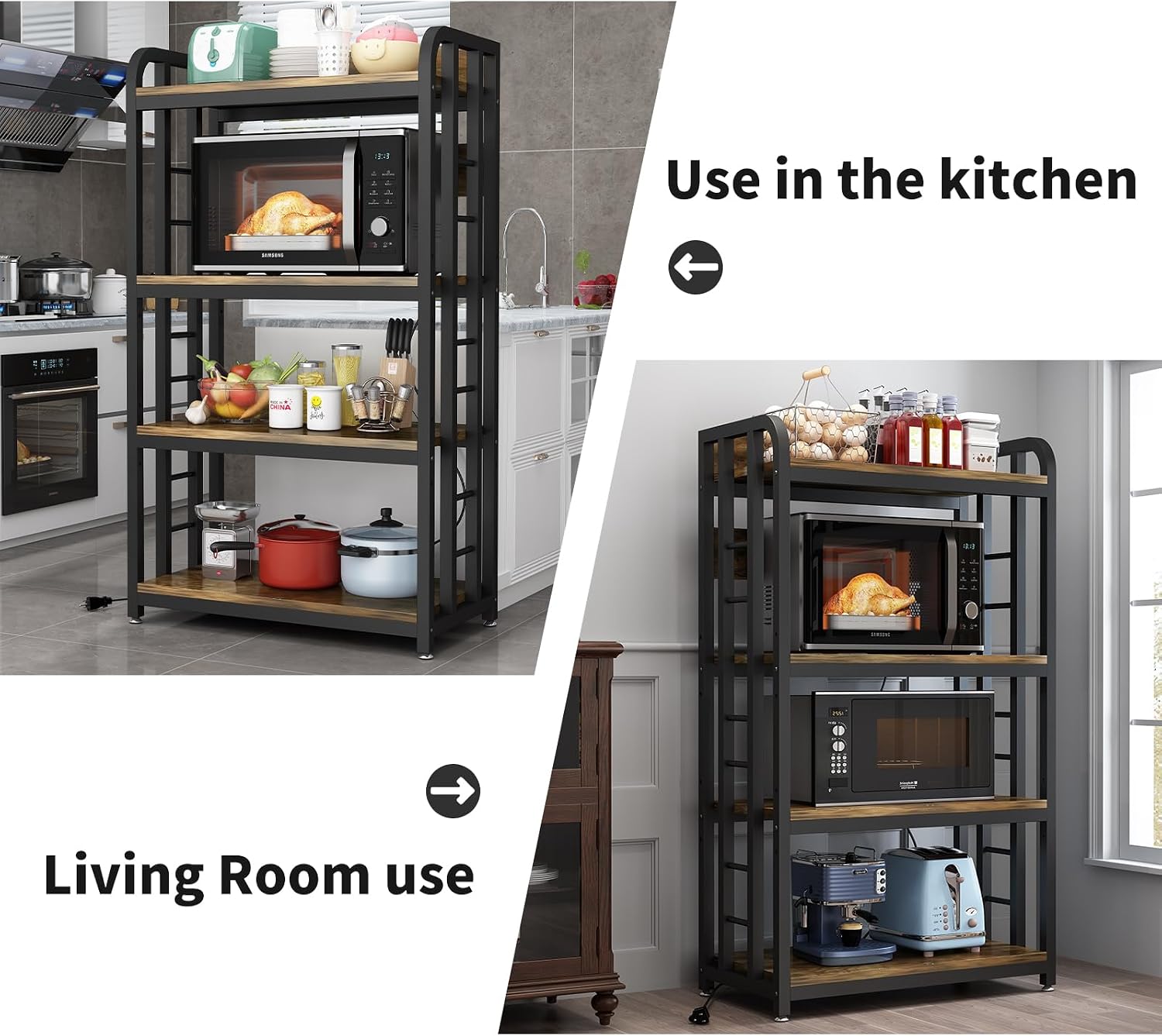 4 Tier Kitchen Bakers Rack Wit - Kitchen Baker review and price