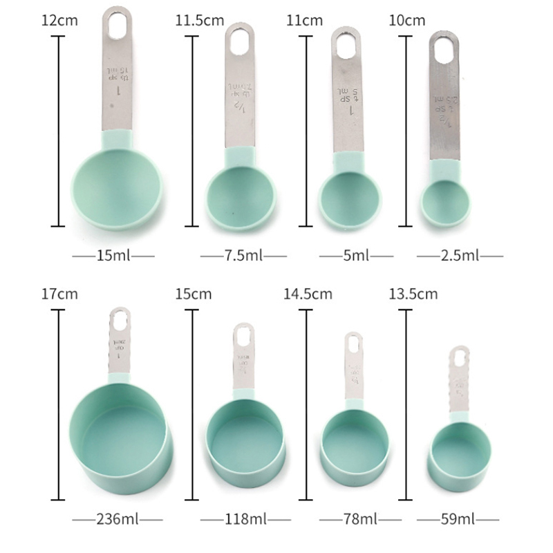 8PCS Measuring Cups Spoons Set - Kitchen Baking Utensil Set review and price
