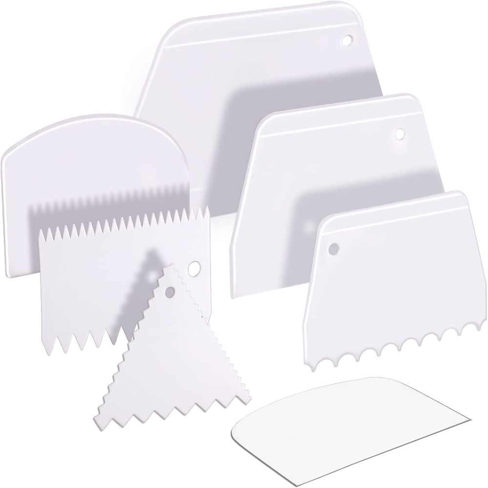 7 Pcs Kitchen Dough Scraper an - Kitchen Baking Utensil Set review and price
