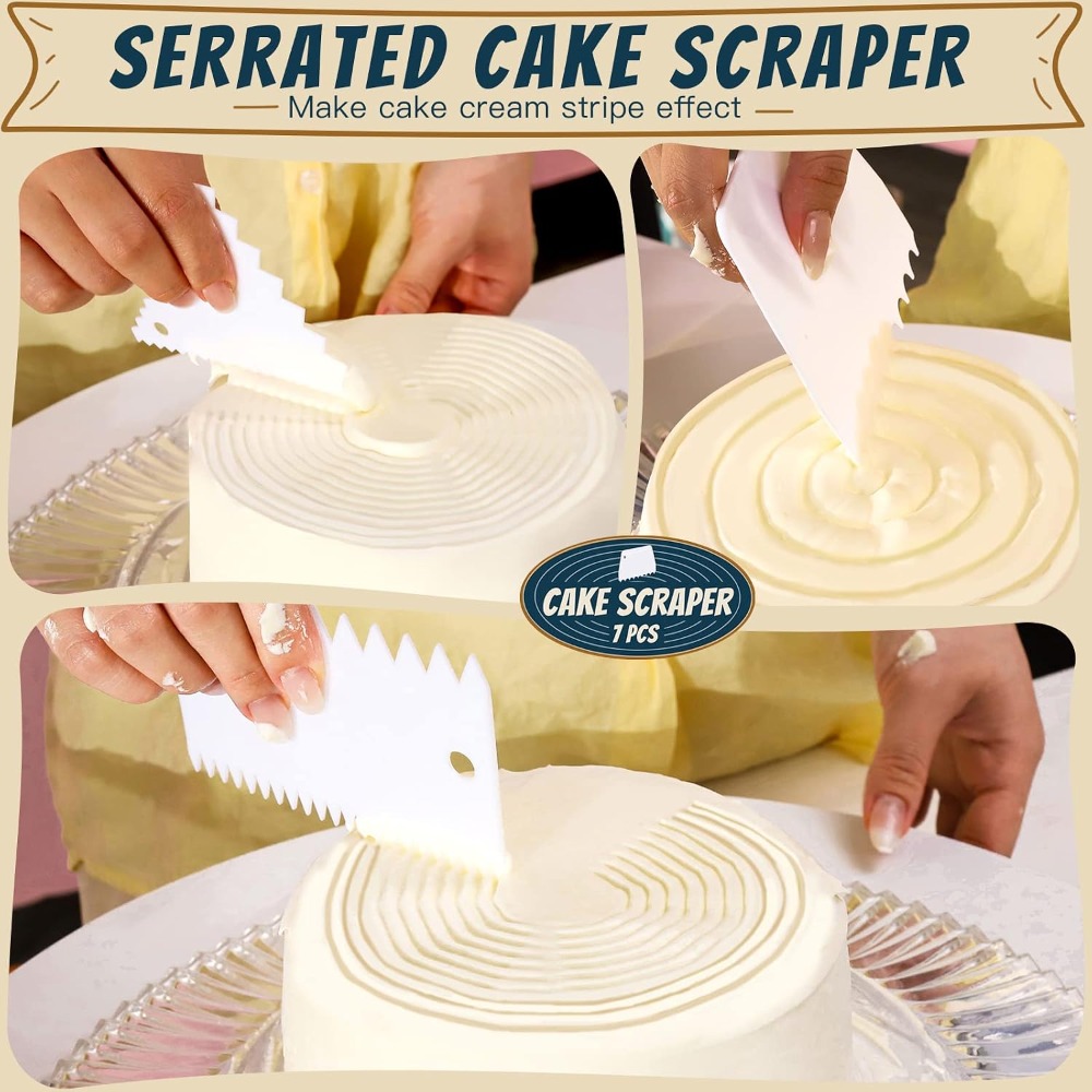 7 Pcs Kitchen Dough Scraper an - Kitchen Baking Utensil Set review and price