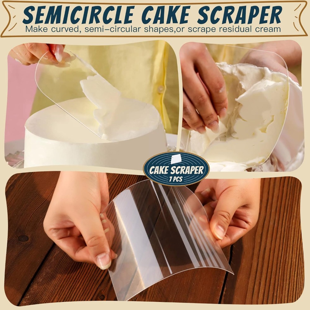 7 Pcs Kitchen Dough Scraper an - Kitchen Baking Utensil Set review and price