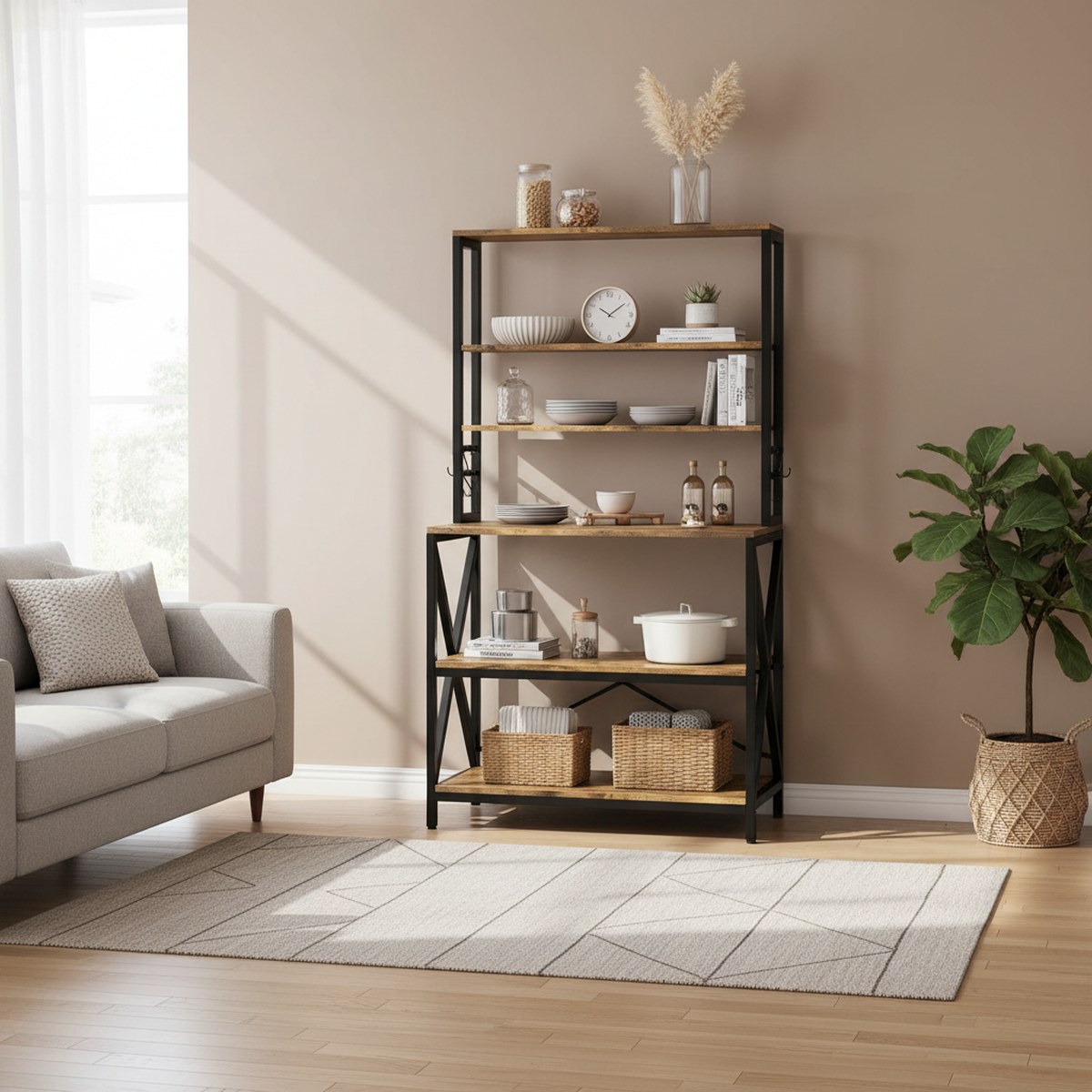 Rustic Brown 6-Tier Kitchen St - Kitchen Baker review and price