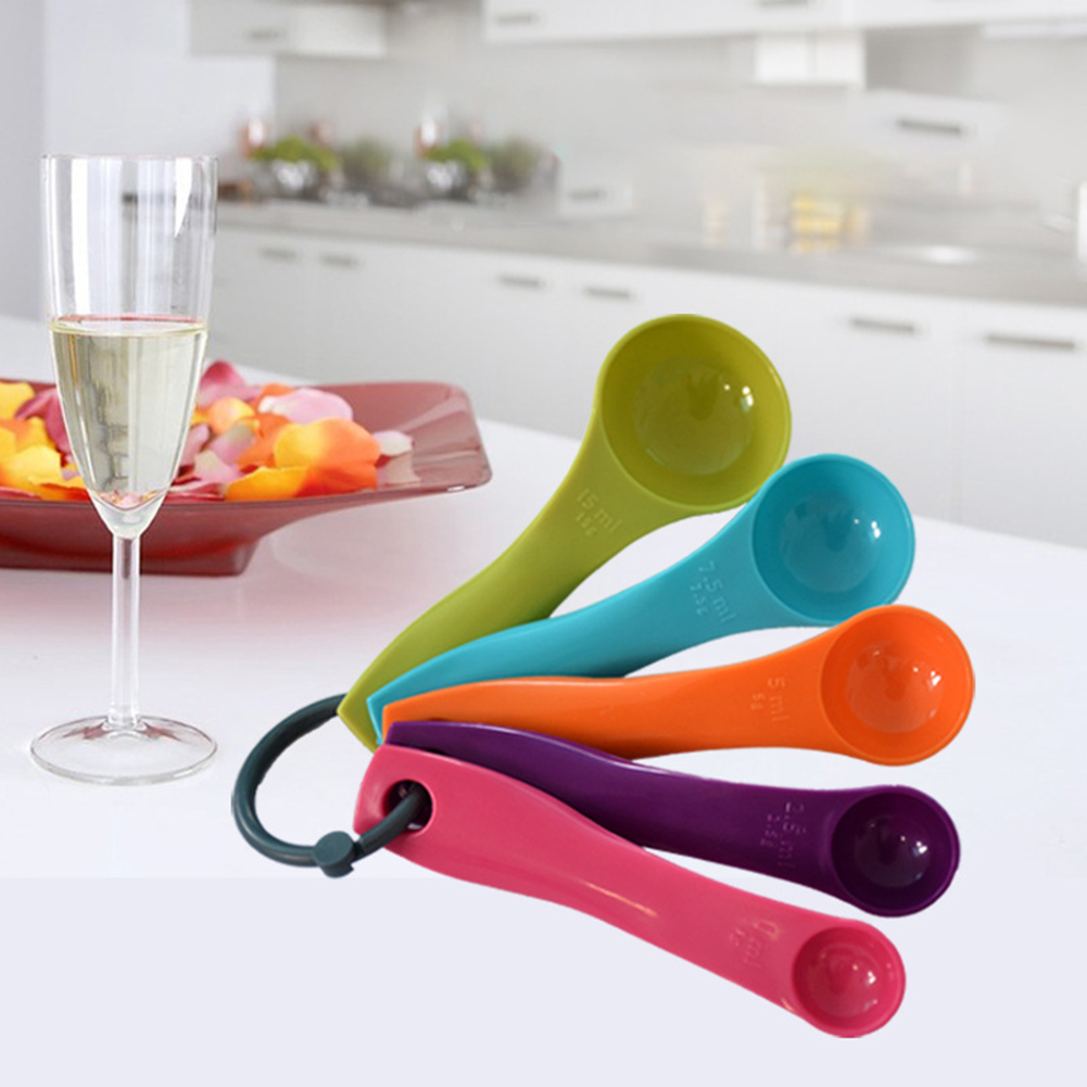 5-Piece Colorful Salt Oil Spoo - Kitchen Baking Utensil Set review and price
