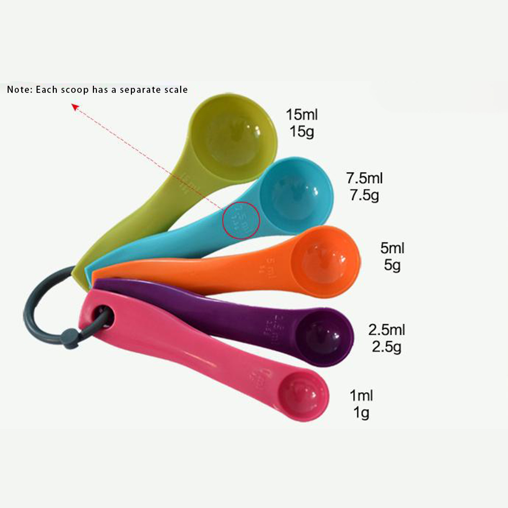 5-Piece Colorful Salt Oil Spoo - Kitchen Baking Utensil Set review and price
