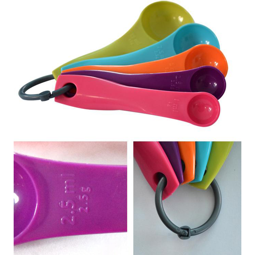 5-Piece Colorful Salt Oil Spoo - Kitchen Baking Utensil Set review and price