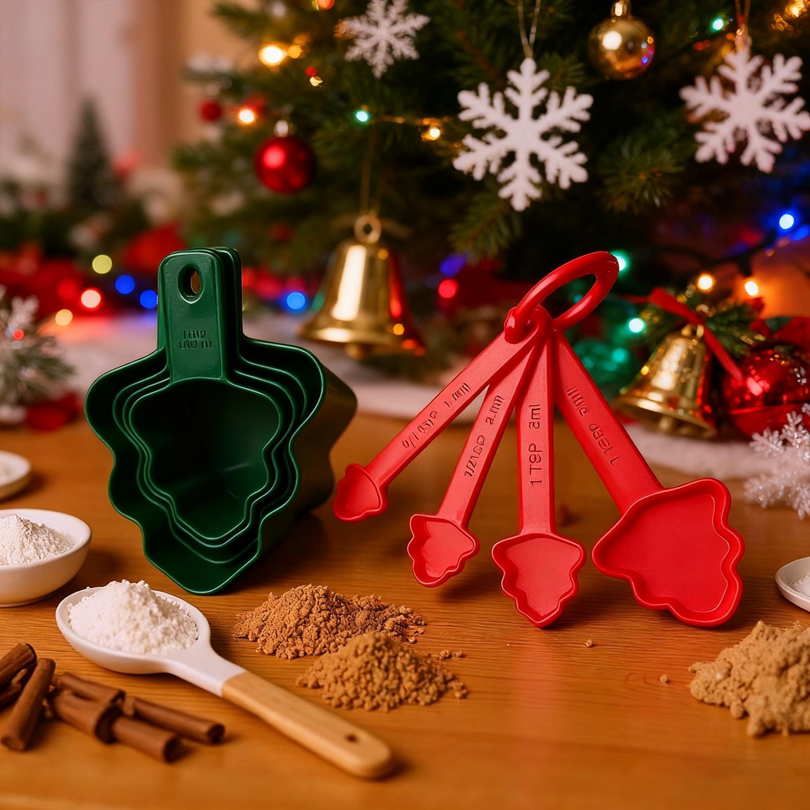 Christmas Measuring Cups And S - Kitchen Baking Utensil Set review and price