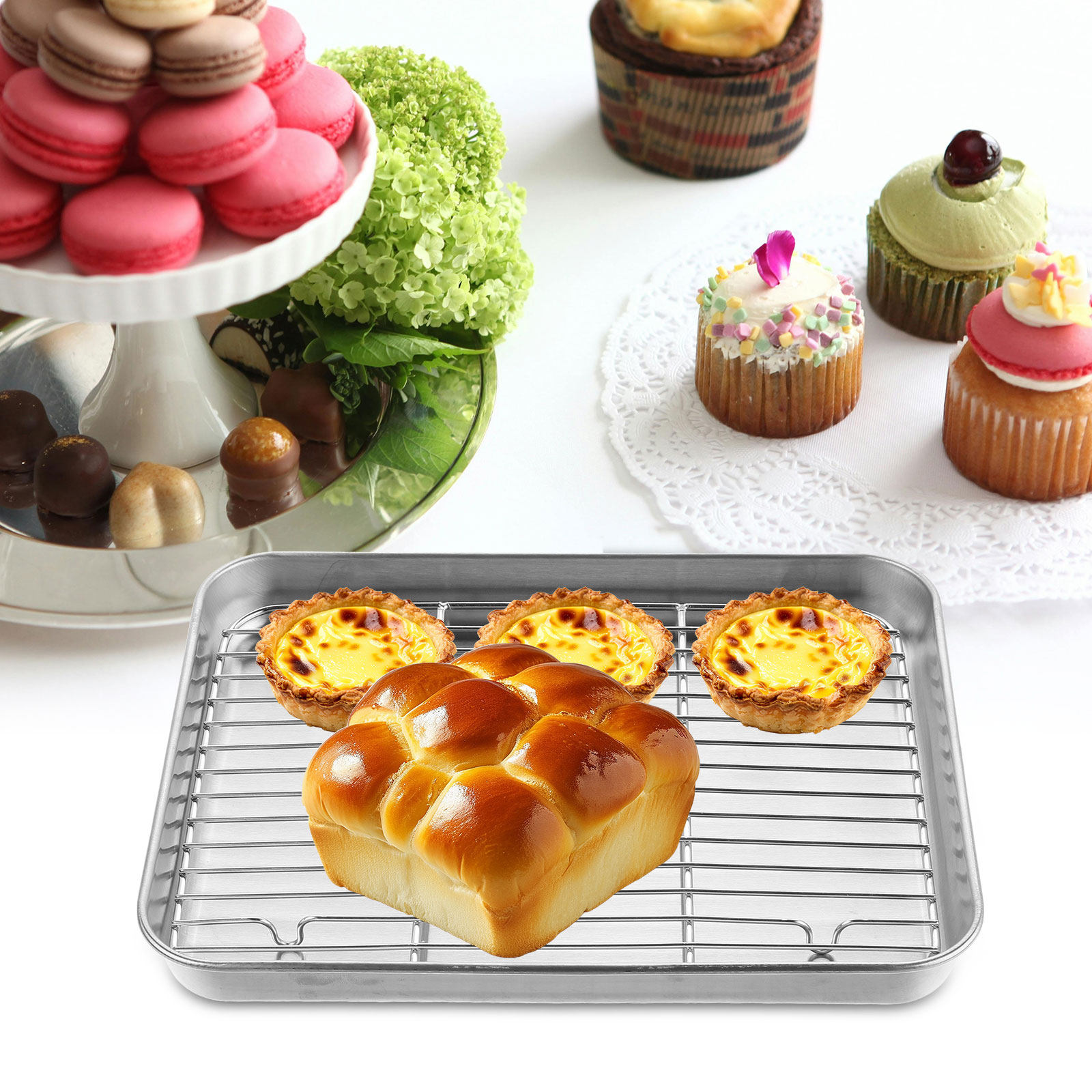 1Set Stainless Steel Baking Tr - Cooling Rack Wire review and price