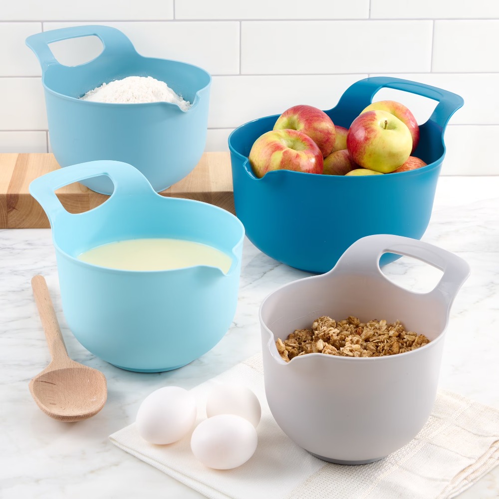 Nesting Plastic Mixing Bowls S - Kitchen Baking Bowls review and price