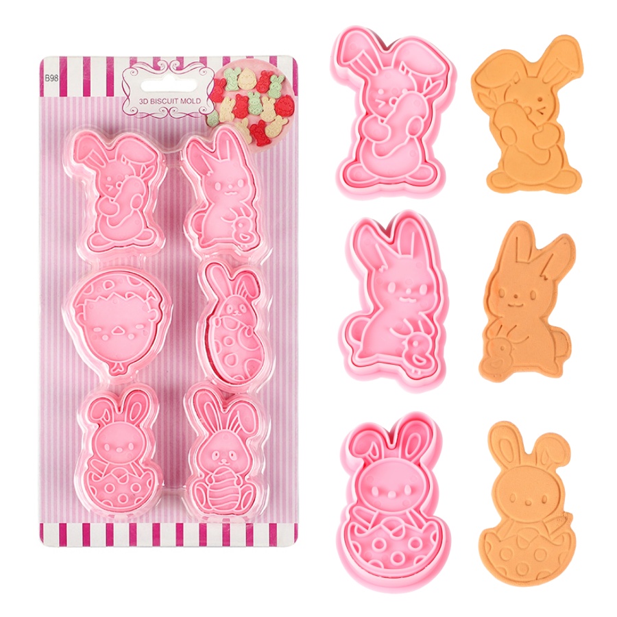 6pcs/Set Easter Bunny Cookie C - Kitchen Accessories For Baking review and price