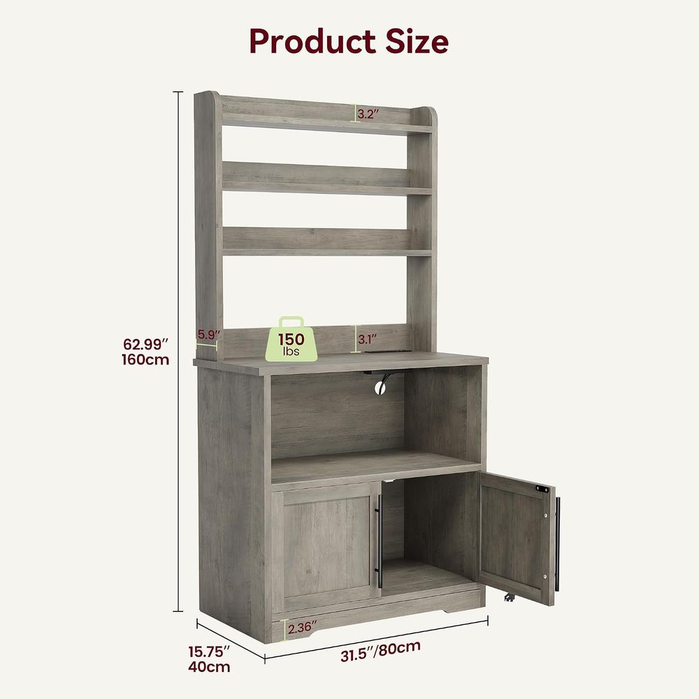 Bakers Rack with Power & USB P - Kitchen Baker review and price