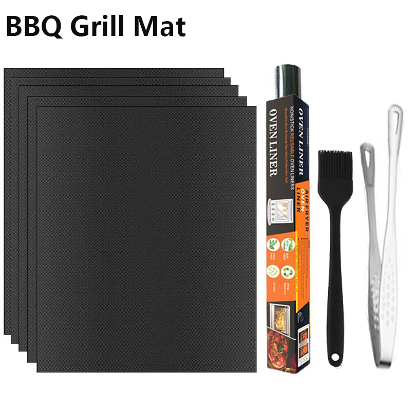 Non-Stick BBQ Grill Mat Set wi - Super Kitchen Baking Mat review and price
