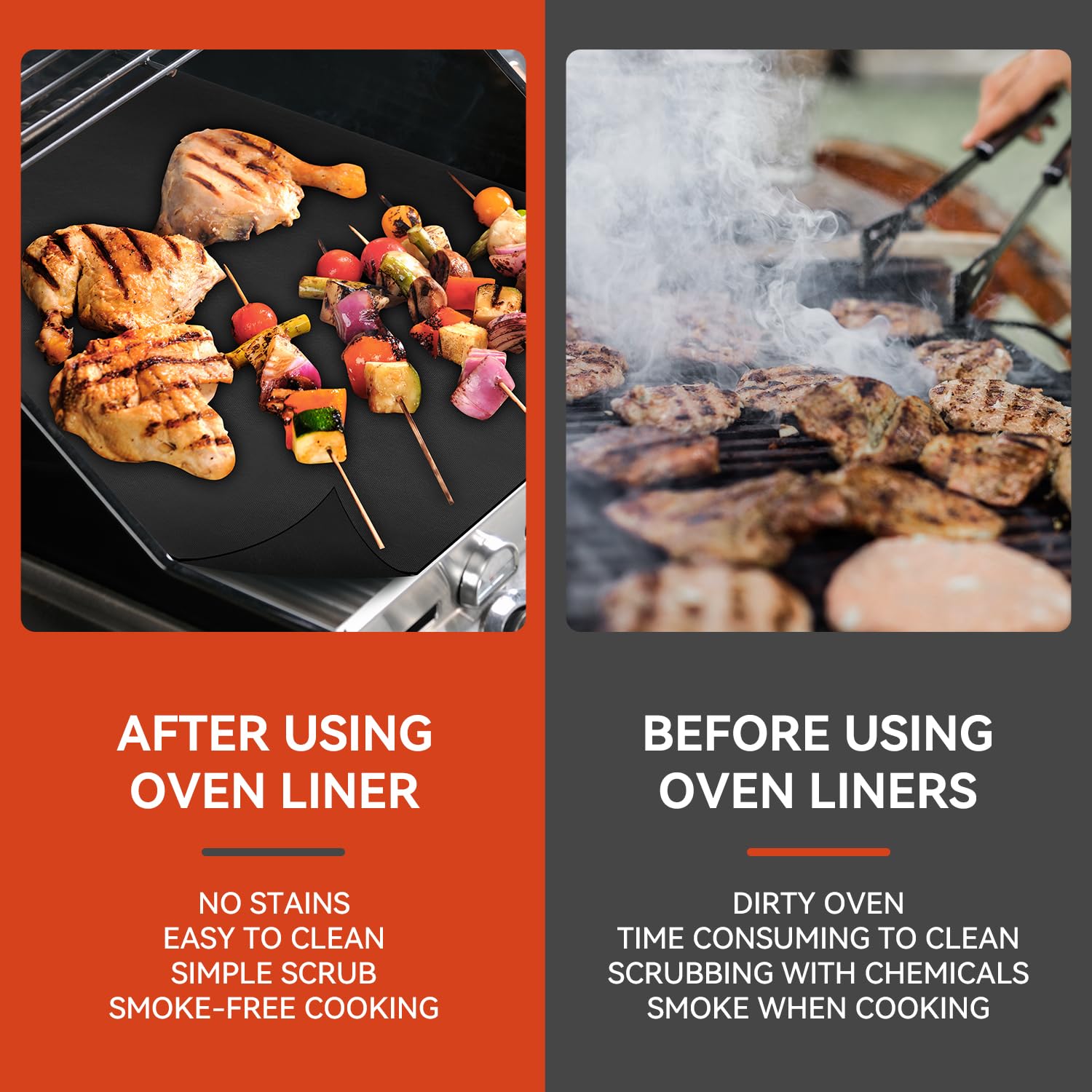 Non-Stick BBQ Grill Mat Set wi - Super Kitchen Baking Mat review and price
