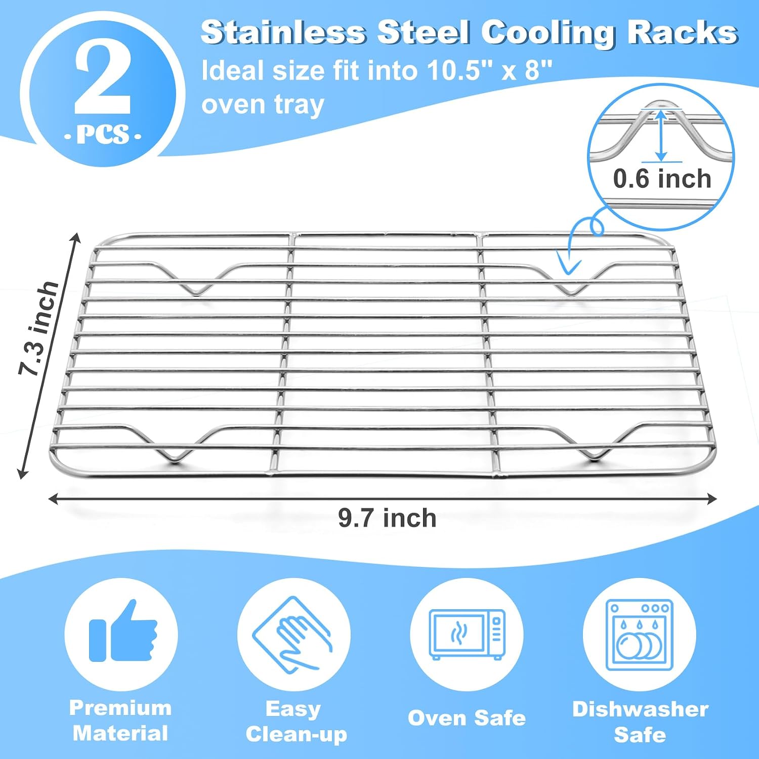 P&P CHEF 9.7' x 7.3' Cooling B - Cooling Rack Wire review and price